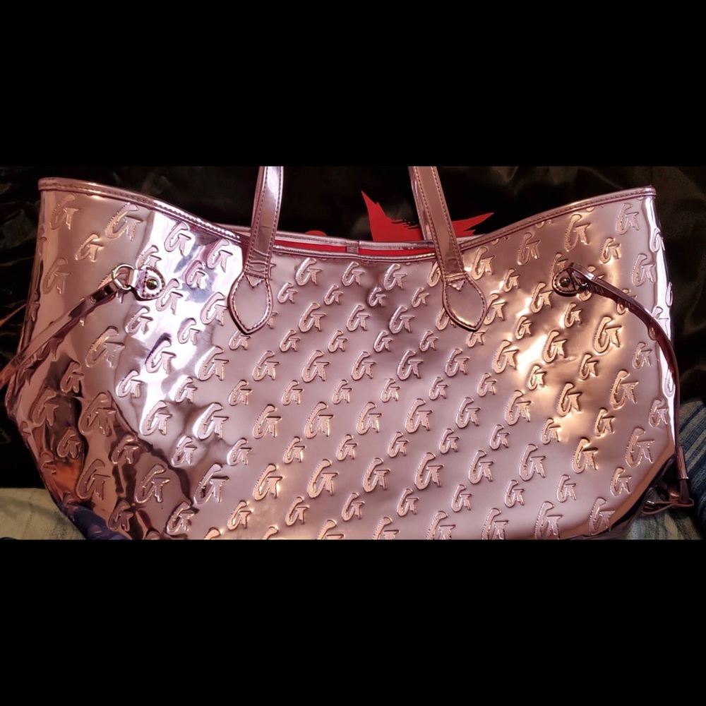 Glamaholic Lifestyle Pink Metallic tote